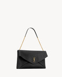 CASSANDRE XXL envelope pouch on chain in lambskin BLACK