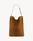 NIKI SUPPLE BUCKET IN SUEDE CARAMEL COGNAC