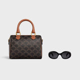 SMALL BOSTON IN Triomphe Canvas and calfskin