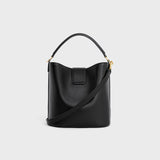 MEDIUM BUCKET LOUISE IN SMOOTH CALFSKIN BLACK