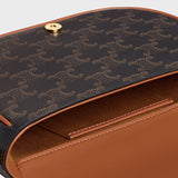 FOLCO SHOULDER BAG IN Triomphe Canvas and Calfskin