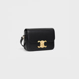 TEEN TRIOMPHE BAG IN shiny calfskin BLACK