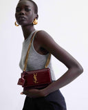 SUNSET SMALL IN PATENT LEATHER GLOSS BURGUNDY