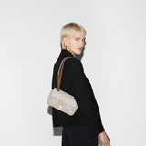 GG Marmont small shoulder bag light grey leather