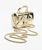 Fall-Winter 2025/26 Small Clutch with Chain Light Gold