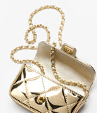 Fall-Winter 2025/26 Small Clutch with Chain Light Gold