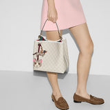 GG Emblem medium bucket bag and White Large