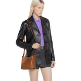 GG Emblem small bucket bag brown GG leather