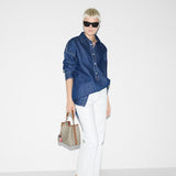 GG Emblem small bucket bag and brown GG fabric