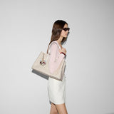 GG Emblem large tote bag white