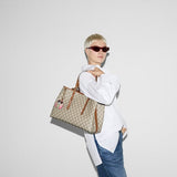 GG Emblem large tote bag  and brown GG fabric