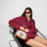 Blondie medium top handle bag beige canvas