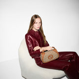 Blondie medium top handle bag and dark brown GG canvas