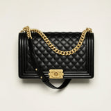 Large BOY CHANEL Handbag Black