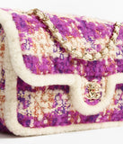 2025/26 Collection Large Flap Bag Fuschia, Pink, Beige &amp; Brown