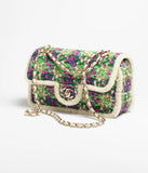 2025/26 Collection Large Flap Bag Green, Purple