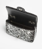 Fall-Winter 2025/26 Flap Bag Silver & Black