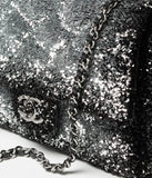 Fall-Winter 2025/26 Flap Bag Silver & Black