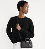 Small Lady D-Joy Bag Black Ultramatte Cannage Calfskin