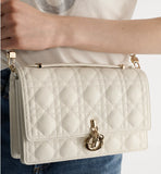 My Top Handle Bag Latte Cannage Lambskin