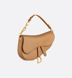 Small Saddle Multicarry Bag with Strap Light Gold-Tone