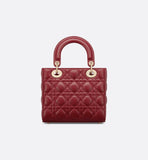 Small Lady Dior My  Bag Cherry Red Cannage Lambskin