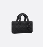 Small Lady D-Joy Bag Black Ultramatte Cannage Calfskin