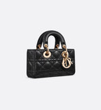 Mini Lady D-Joy Bag Black Cannage Lambskin