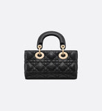 Mini Lady D-Joy Bag Black Cannage Lambskin