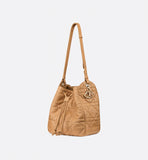 Medium D-Motion Bag Light Gold-Tone Macrocannage Lambskin