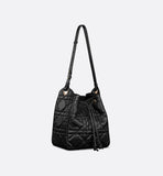 Medium D-Motion Bag Black Macrocannage Lambskin