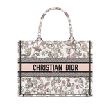 Medium Book Tote Pink Multicolor Millefiori Embroidery