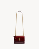 SUNSET SMALL IN PATENT LEATHER GLOSS BURGUNDY