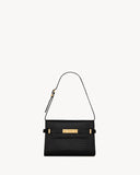 MANHATTAN SMALL IN SHINY CROCODILE-EMBOSSED LEATHER BLACK