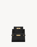 MANHATTAN SMALL IN SHINY CROCODILE-EMBOSSED LEATHER BLACK