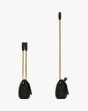 CALYPSO SMALL IN PLUNGED LAMBSKIN BLACK