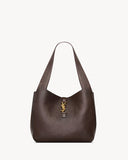 BEA IN GRAINED LEATHER MARRON FONCE