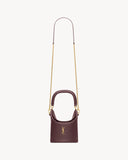 GABY BUCKET BAG IN LAMBSKIN ROUGE CABERNET