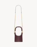 GABY BUCKET BAG IN LAMBSKIN ROUGE CABERNET