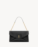 CASSANDRE XXL envelope pouch on chain in lambskin BLACK